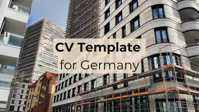 CV Template for Germany
