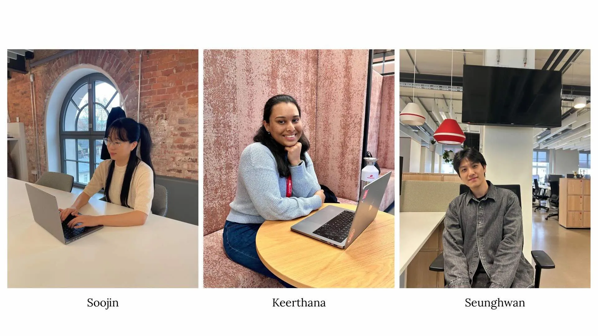 Soojin, Keerthana and Seunghwan from Delivery Hero.