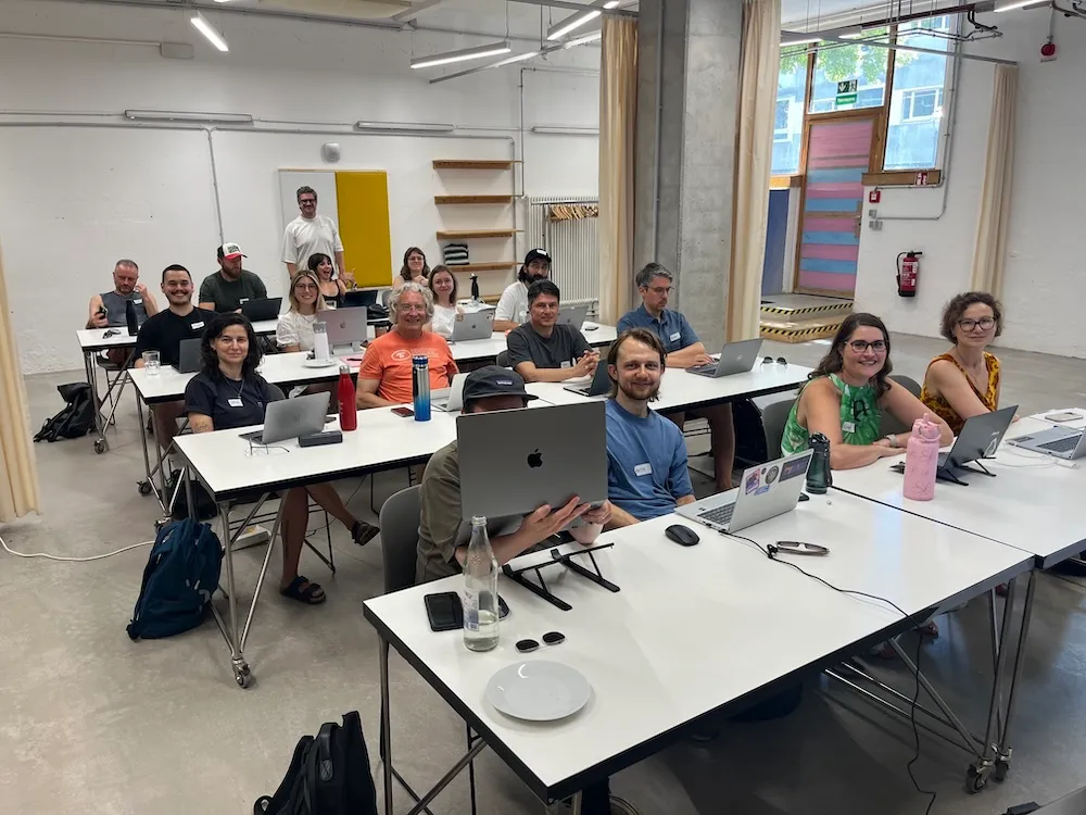 Attendees at the fifth Handpicked Berlin AI workshop at Impact Hub
